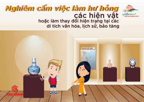 Nghiêm cấm việc làm hư hỏng các hiện vật