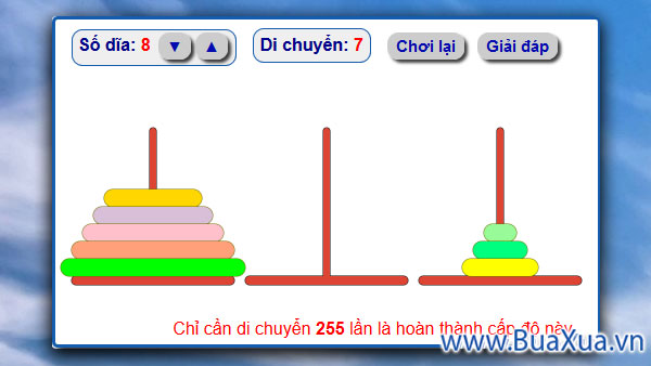 Các quy tắc của trò chơi Tháp Hà Nội 